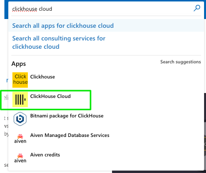 Форма регистрации ClickHouse Cloud